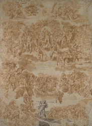 最後の審判（紙にペンで洗う）